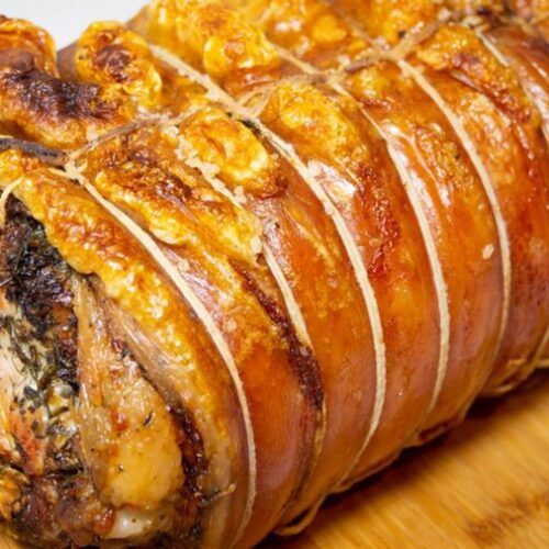 Tronchetto di porchetta fatta in casa
