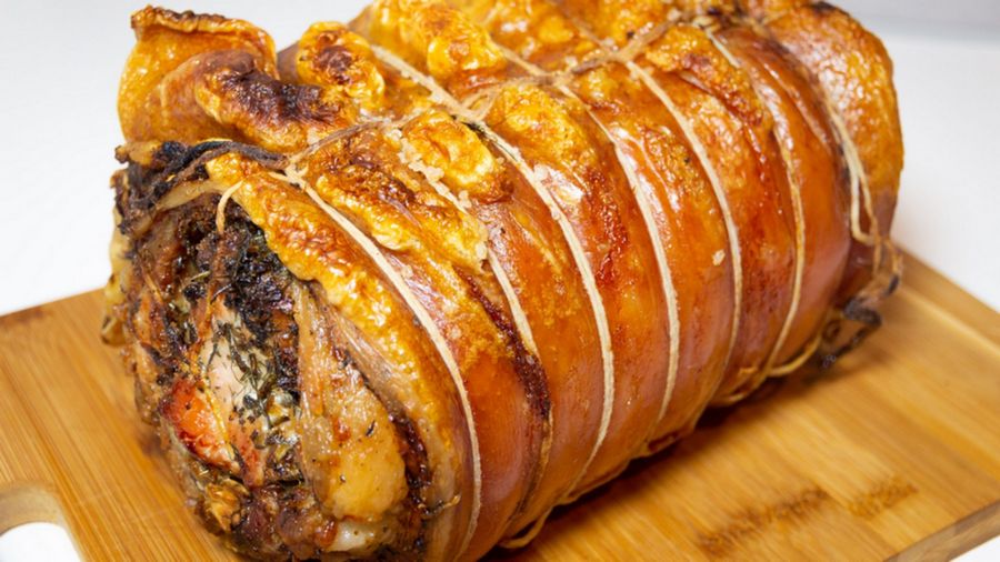 Tronchetto di porchetta fatta in casa
