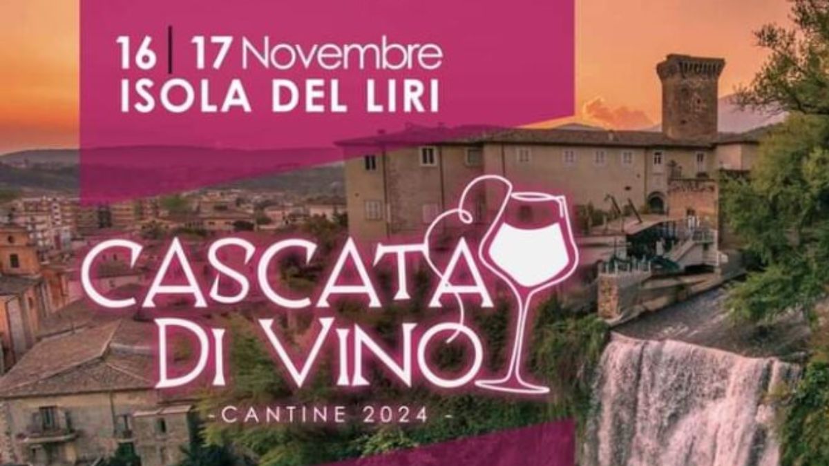 Cascata di vino a isola liri