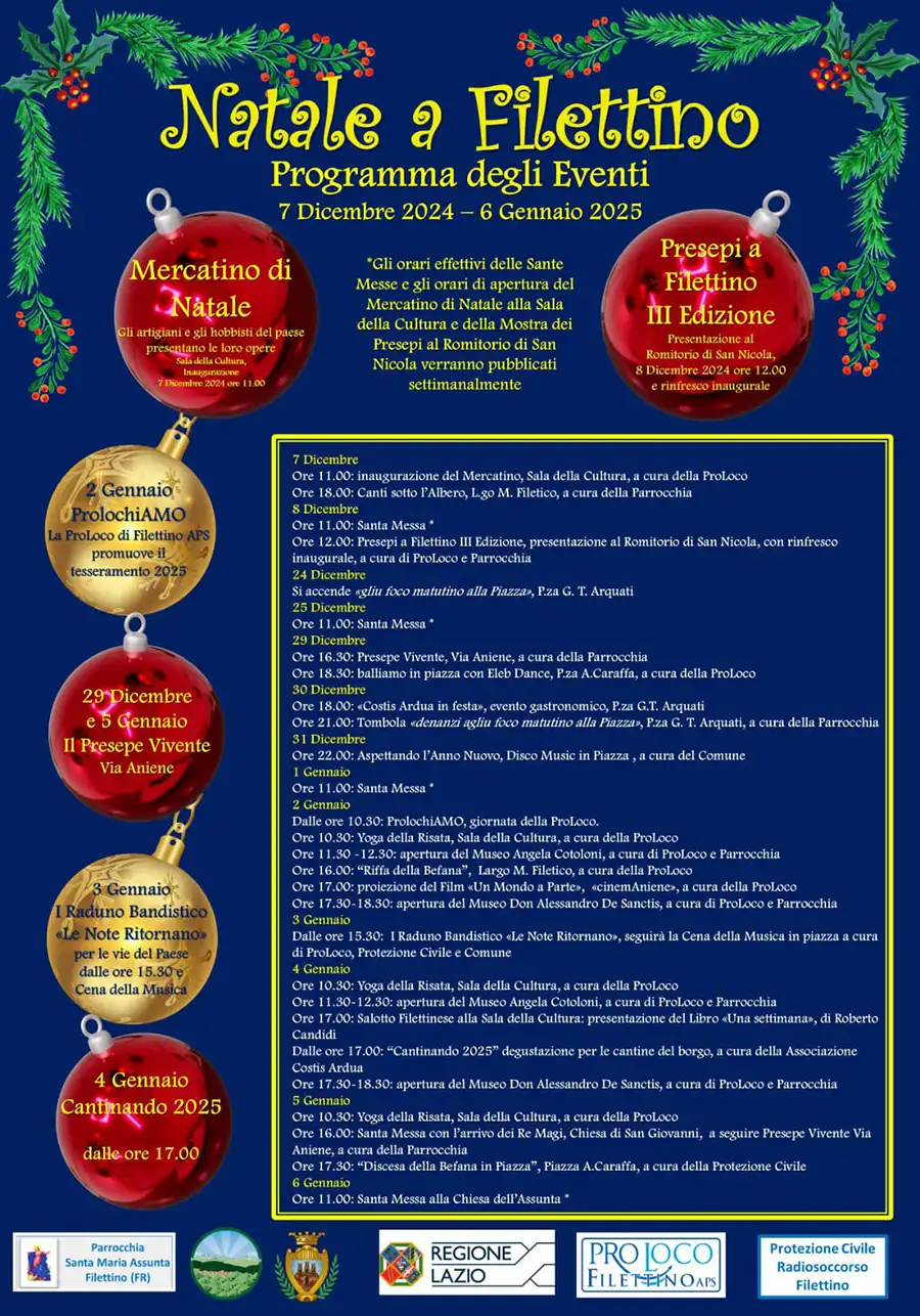 Natale a Filettino 2024 tradizione e magia nel cuore della Ciociaria