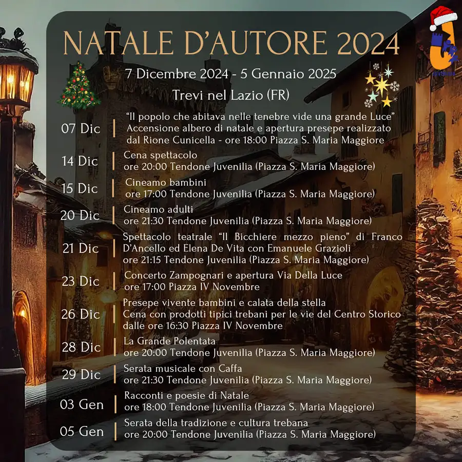 Natale d’Autore 2024 a Trevi nel Lazio: Magia e Tradizioni