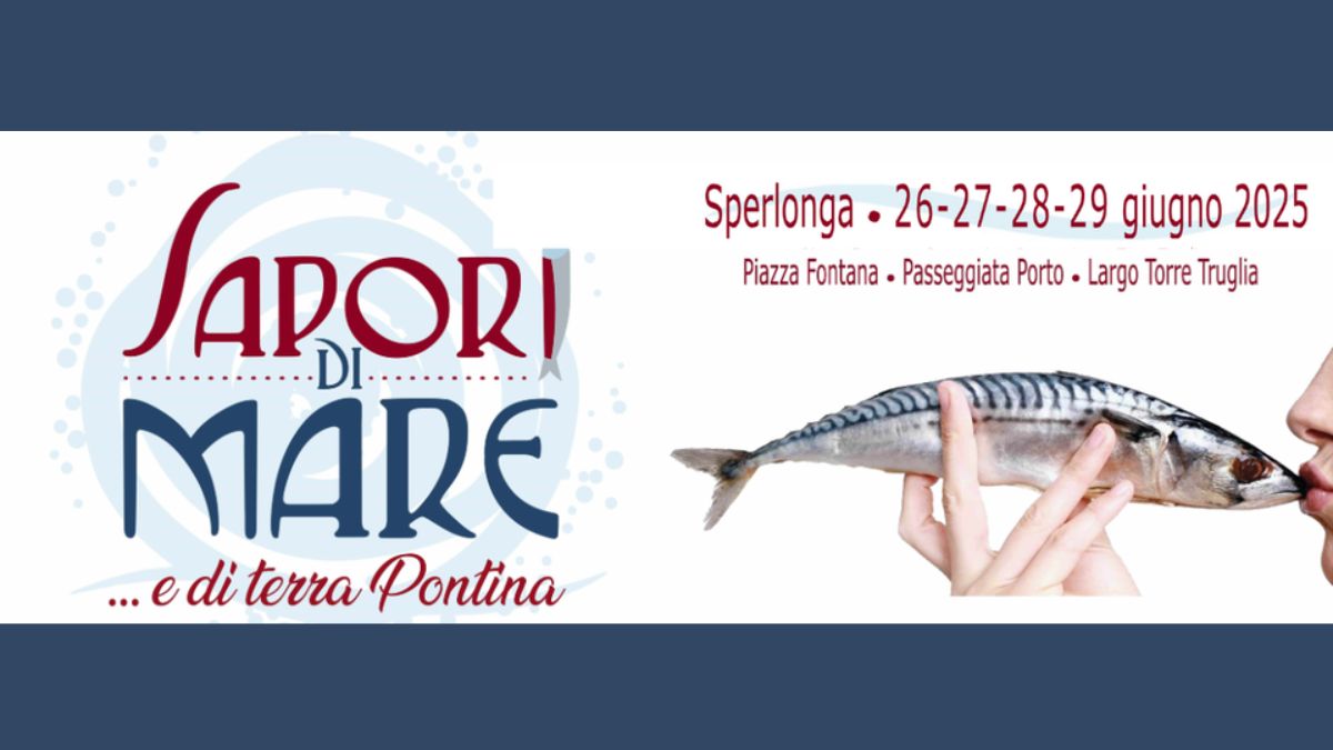 Sperlonga al tramonto con Torre Truglia e il mare, scenario della manifestazione Sapori di Mare 2025