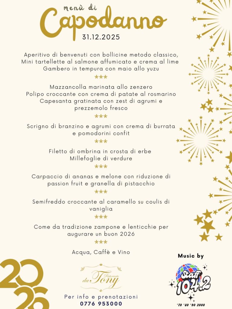 Ristorante da TONY capodanno