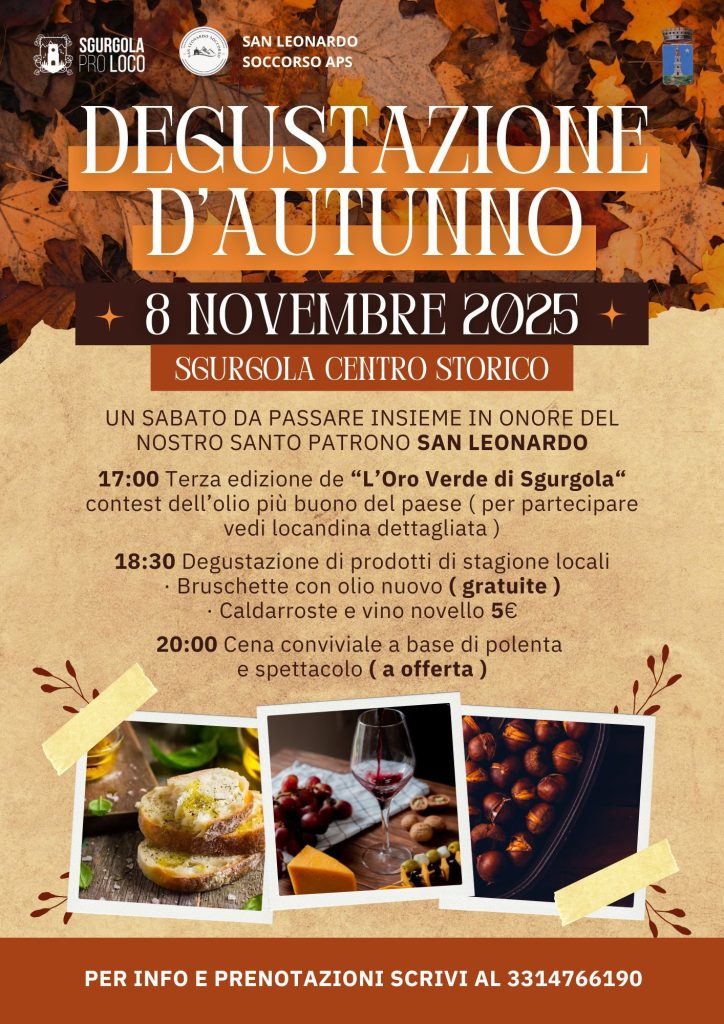 Degustazione d’Autunno a Sgurgola