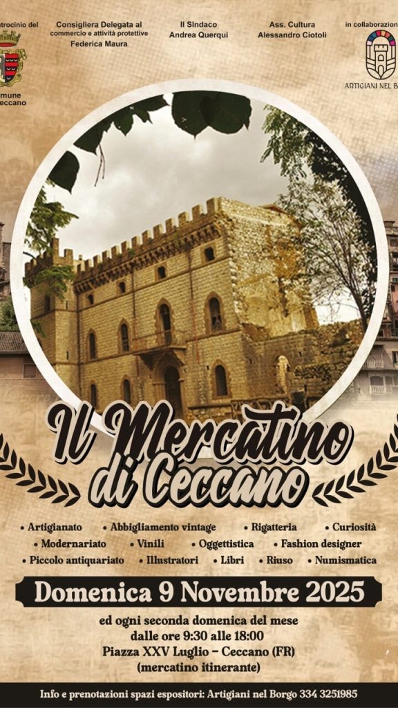 Il Mercatino di Ceccano – Domenica 9 Novembre 2025