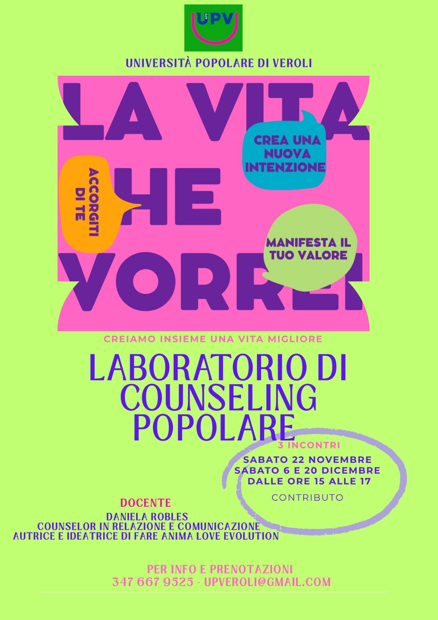 La vita che vorrei di Daniela Robles