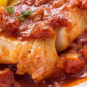 Merluzzo in umido con pomodoro e patate