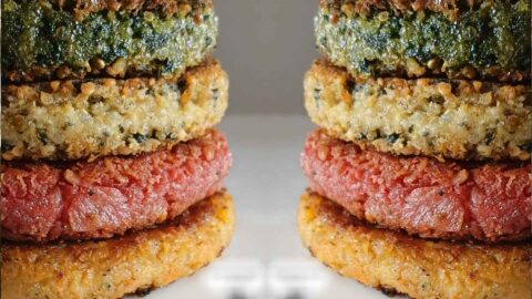 Quattro burger vegetali e quattro maionesi per accompagnarli