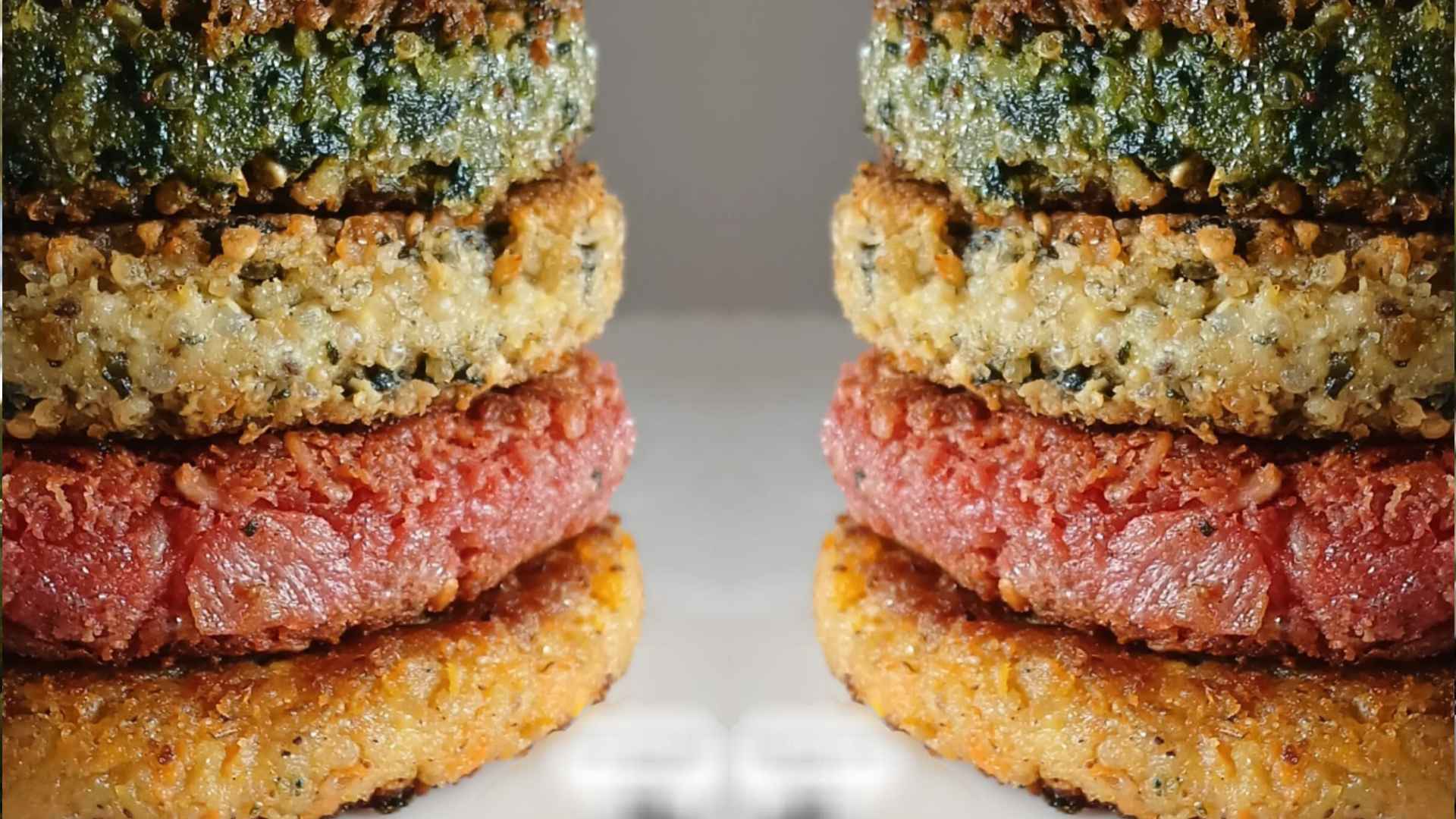 Quattro burger vegetali e quattro maionesi per accompagnarli