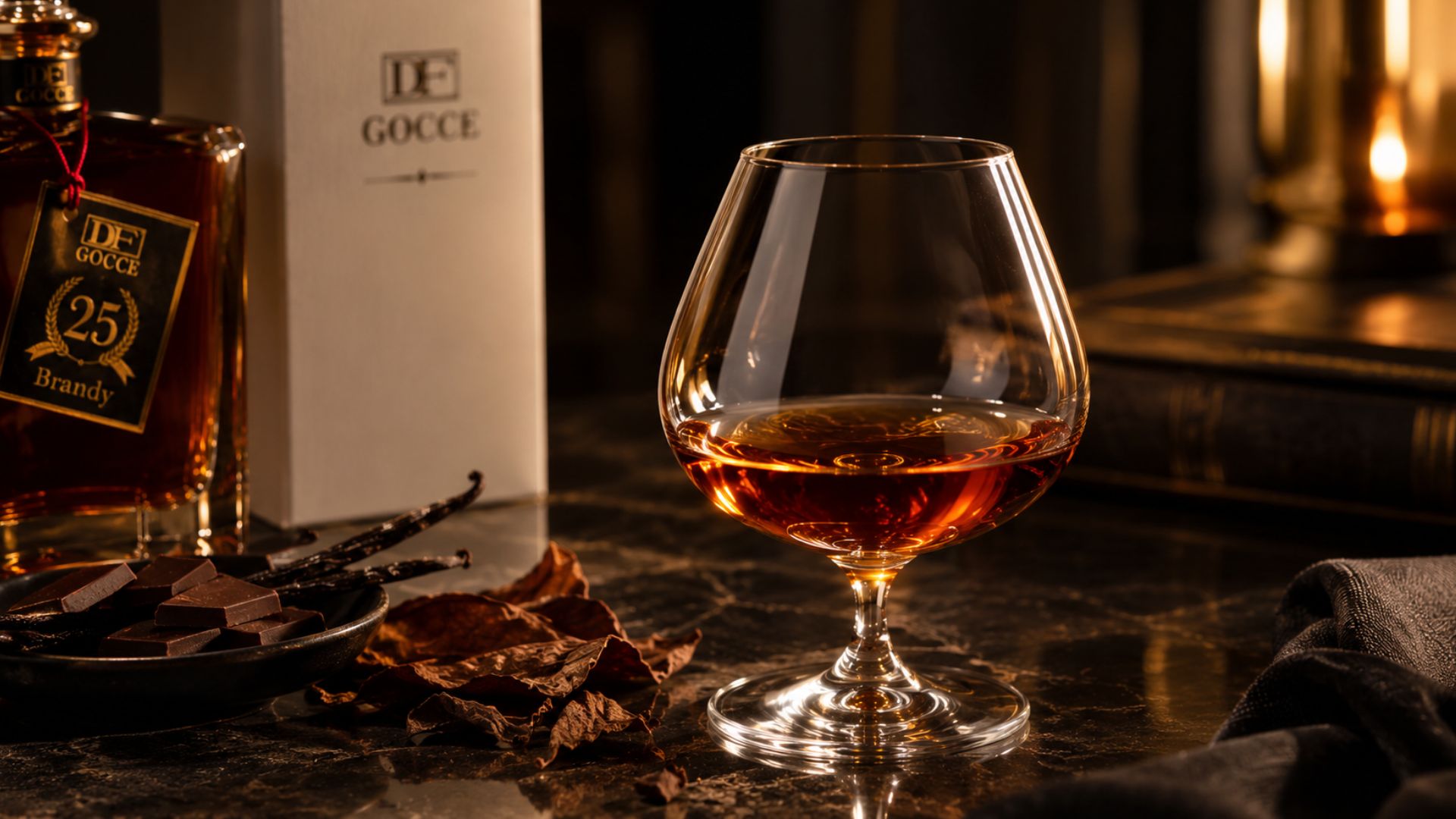 Brandy 25 DF Gocce: 25 anni di eleganza nel bicchiere Copia