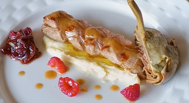 Tagliata di agnello al carciofo