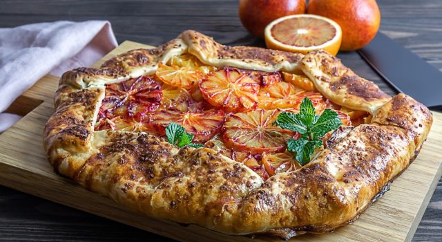 Blood orange galette