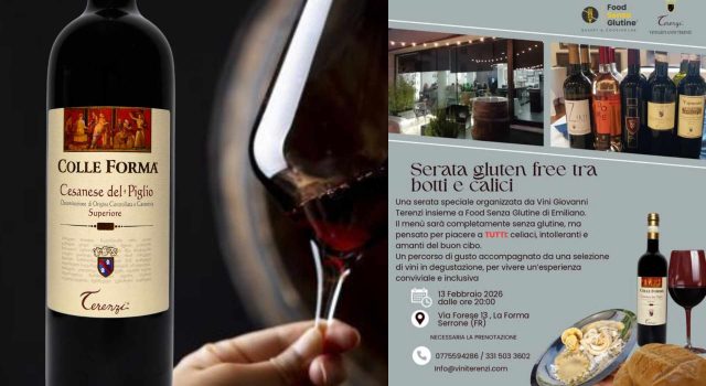 Cantine Terenzi, una serata gluten free per vivere il vino senza esclusioni
