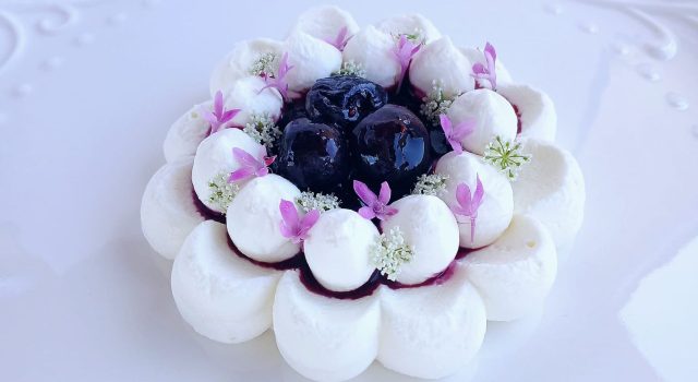 Cheesecake vegana barbabietola e mirtilli