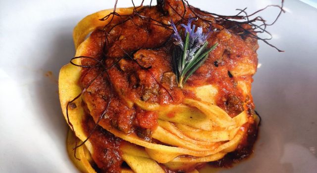 Fettuccine con rigaglie di pollo - la storia