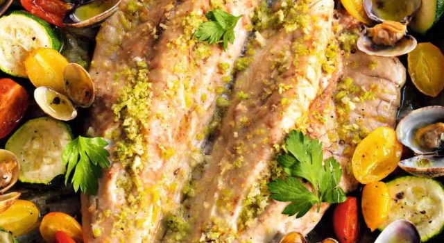 Gallinella al forno con panatura croccante alle vongole