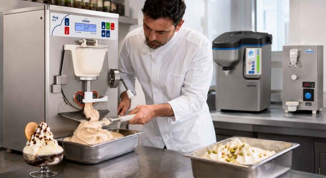 Gelateria professionale Ristor Impianti porta in laboratorio tre soluzioni Carpigiani