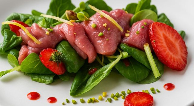 In un mare di fragole il pesce crudo più elegante dell'estate