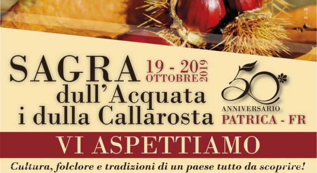 La sagra dull'acquata i sulla callarosta a Patrica