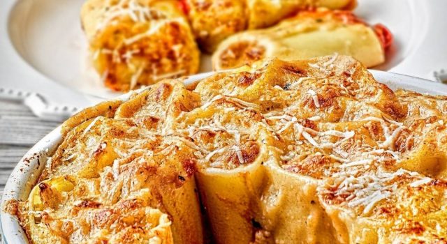 Paccheri gratinati con ragù di pesce pregiato: il mare incontra il Natale