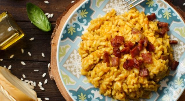 Risotto alla Zucca con Speck e Caciocavallo Affumicato