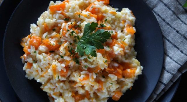 Risotto alla zucca e latte di cocco