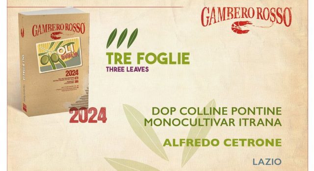 Tre foglie all'Azienda agricola Alfredo Cetrone, Gambero Rosso