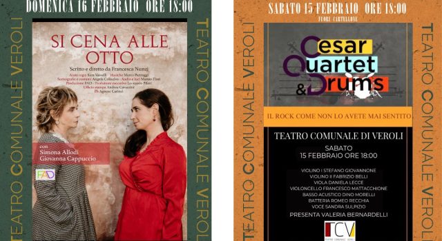 Un fine settimana di emozioni al Teatro Comunale di veroli musica e teatro per tutti