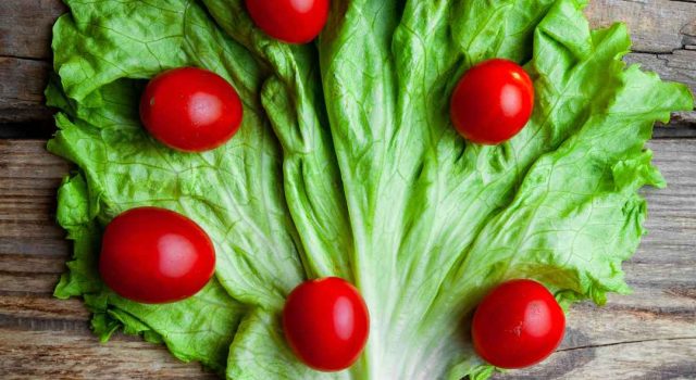 Wrap di lattuga con hummus e verdure