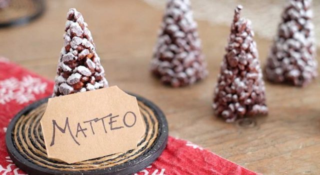 alberi al cioccolato di Natale